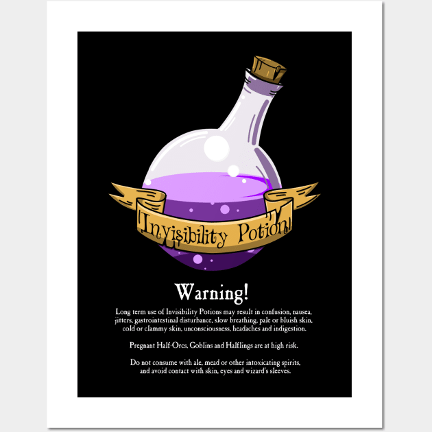 Invisibility Potion Wall Art by SimonBreeze